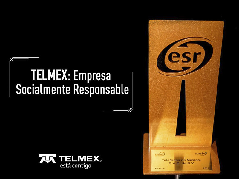 Por 18º año consecutivo, TELMEX recibe el Distintivo Empresa Socialmente Responsable que otorga el CEMEFI